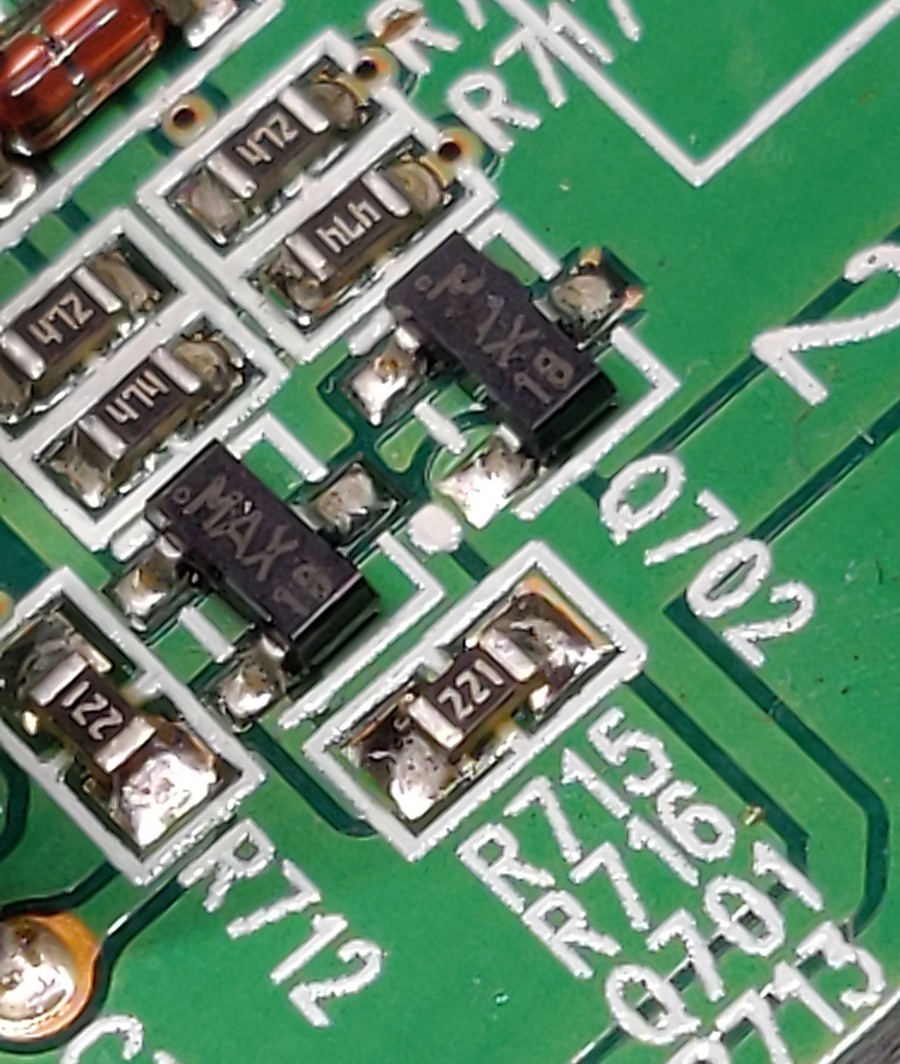 SOT-23 devices usually have two or three character code-based markings. The numbers on the edge aren't meaningful as they are only a batch code.