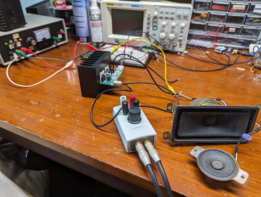 Photograph of the breakout box in use